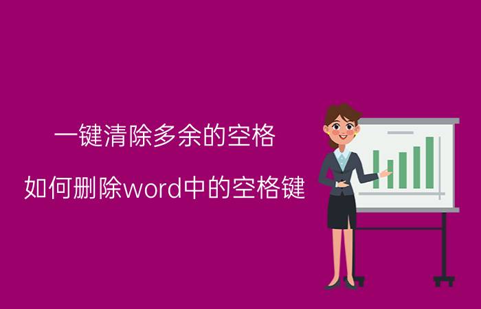 一键清除多余的空格 如何删除word中的空格键？